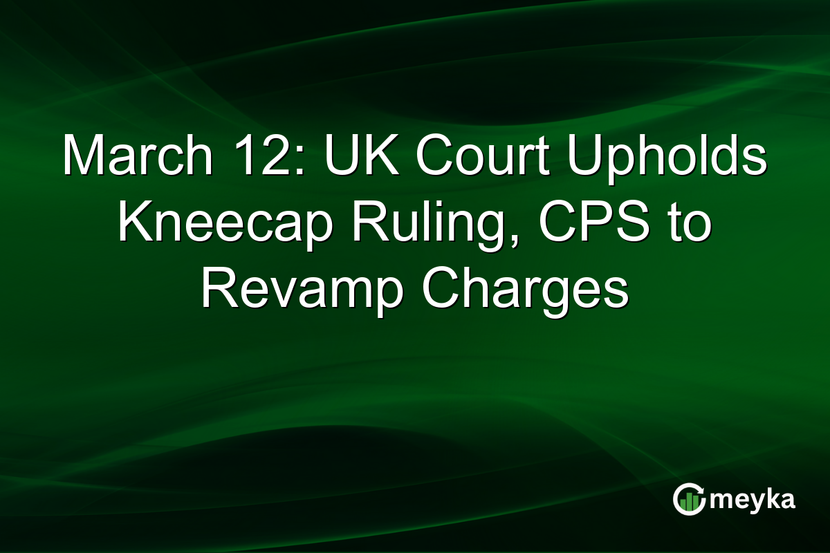 March 12: UK Court Upholds Kneecap Ruling, CPS to Revamp Charges