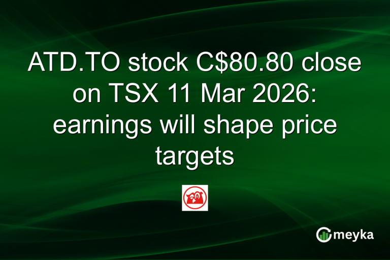 ATD.TO stock C$80.80 close on TSX 11 Mar 2026: earnings will shape price targets