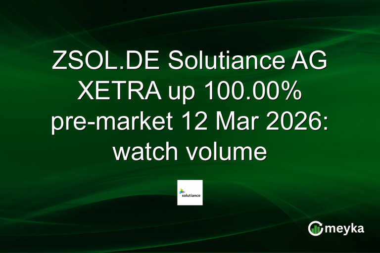 ZSOL.DE Solutiance AG XETRA up 100.00% pre-market 12 Mar 2026: watch volume