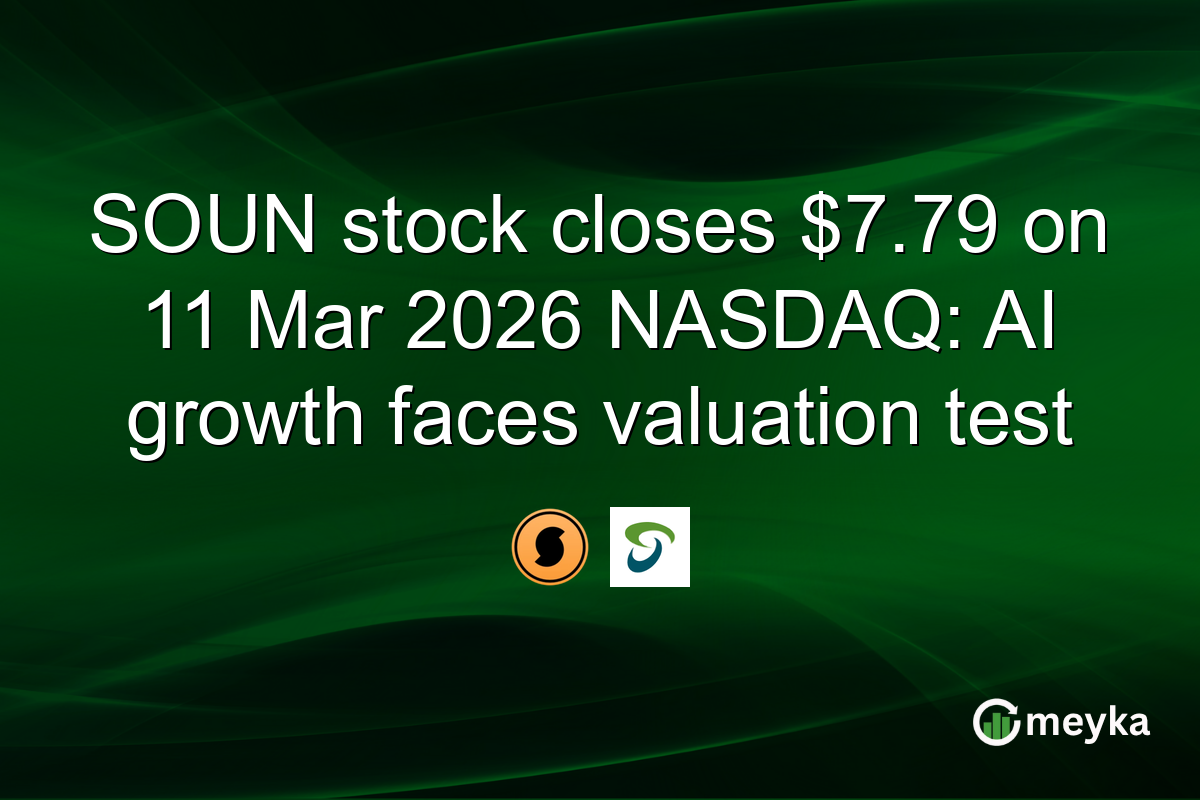 SOUN stock closes $7.79 on 11 Mar 2026 NASDAQ: AI growth faces valuation test