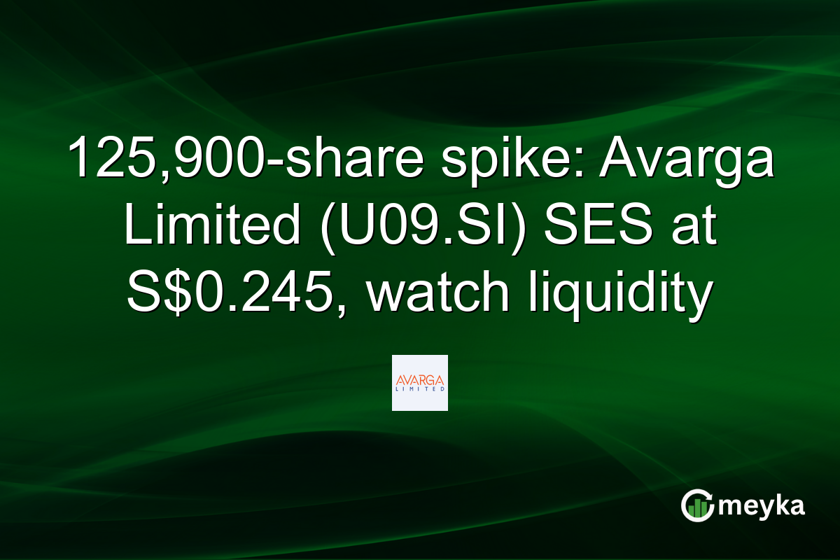 125,900-share spike: Avarga Limited (U09.SI) SES at S$0.245, watch liquidity