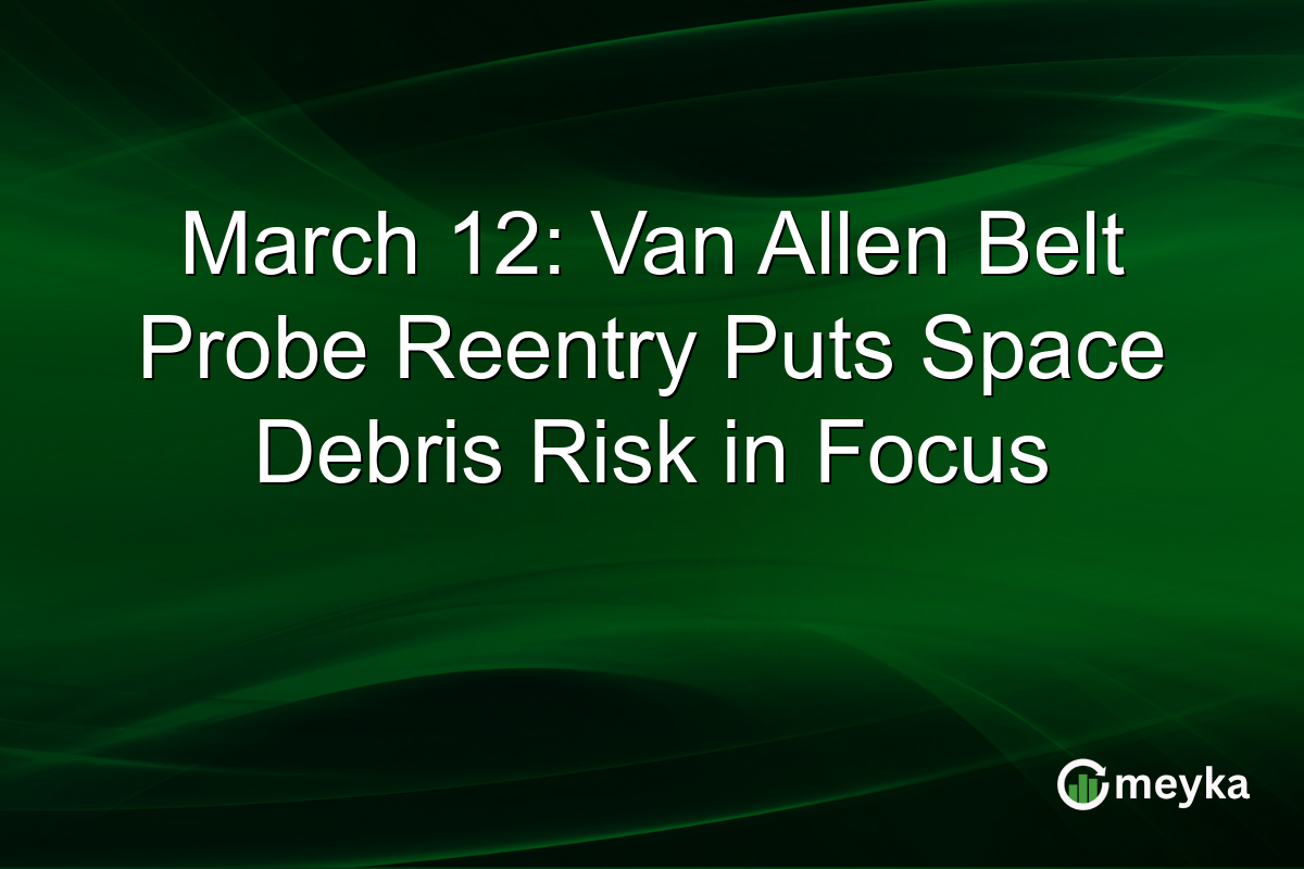 March 12: Van Allen Belt Probe Reentry Puts Space Debris Risk in Focus