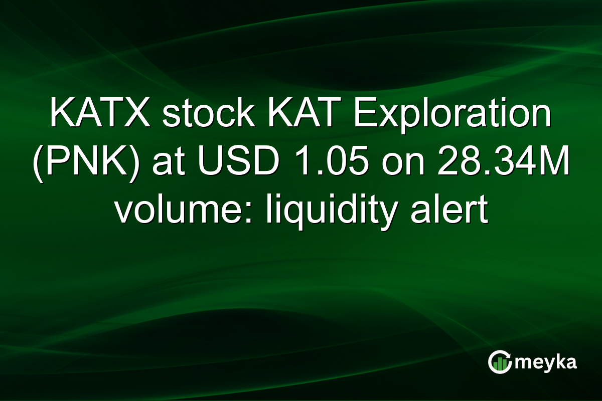 KATX stock KAT Exploration (PNK) at USD 1.05 on 28.34M volume: liquidity alert