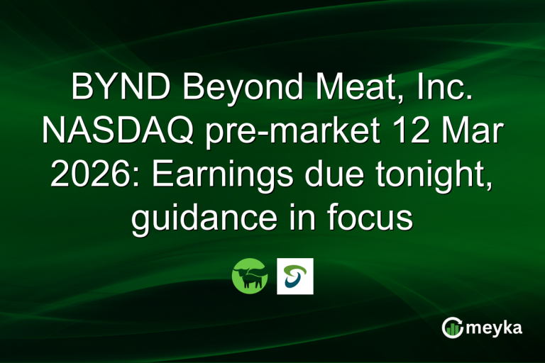 BYND Beyond Meat, Inc. NASDAQ pre-market 12 Mar 2026: Earnings due tonight, guidance in focus