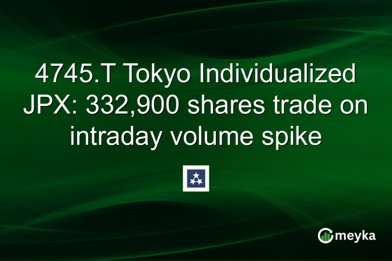 4745.T Tokyo Individualized JPX: 332,900 shares trade on intraday volume spike
