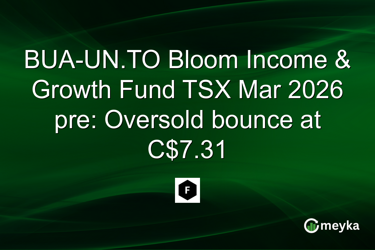 BUA-UN.TO Bloom Income & Growth Fund TSX Mar 2026 pre: Oversold bounce at C$7.31