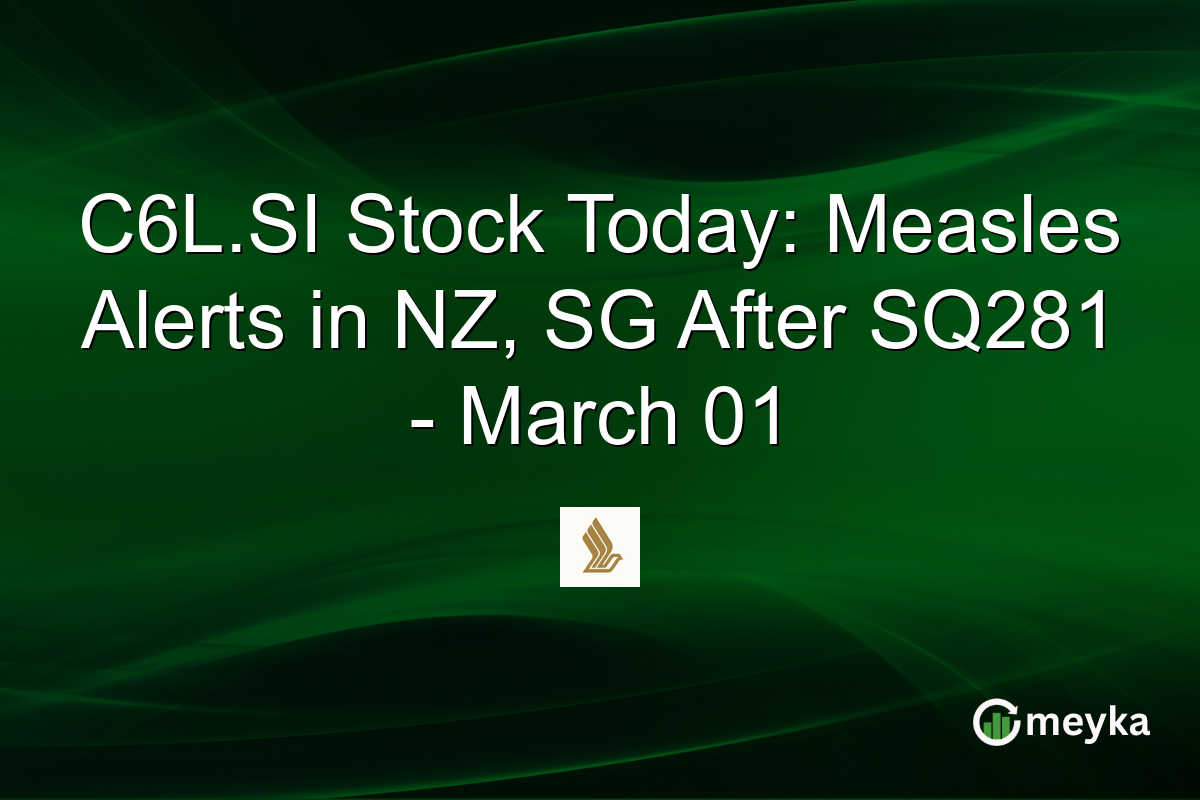 C6L.SI Stock Today: Measles Alerts in NZ, SG After SQ281 – March 01