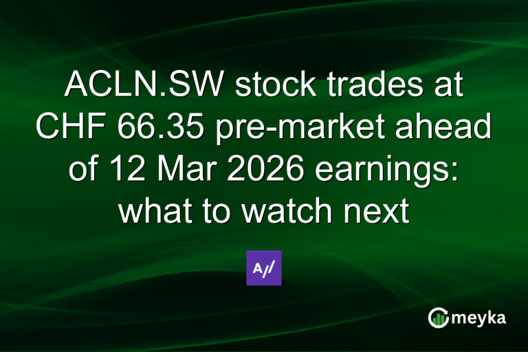 ACLN.SW stock trades at CHF 66.35 pre-market ahead of 12 Mar 2026 earnings: what to watch next