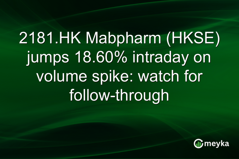 2181.HK Mabpharm (HKSE) jumps 18.60% intraday on volume spike: watch for follow-through