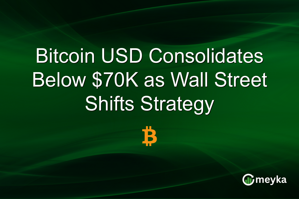 Bitcoin USD Consolidates Below $70K as Wall Street Shifts Strategy