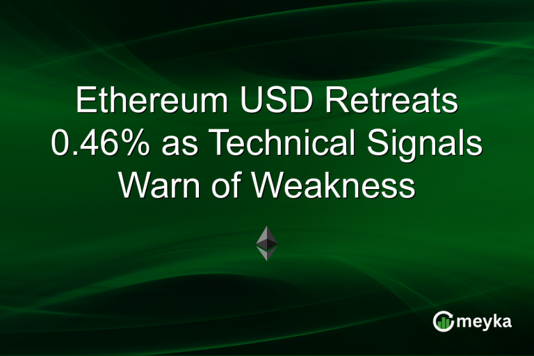 Ethereum USD Retreats 0.46% as Technical Signals Warn of Weakness