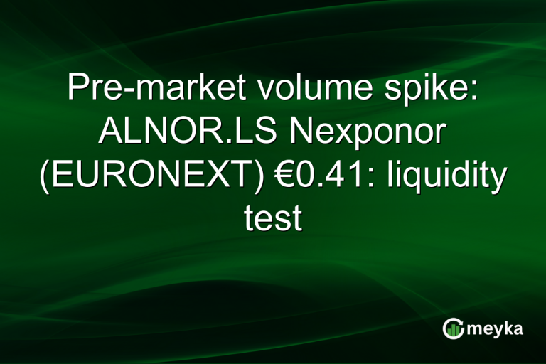 Pre-market volume spike: ALNOR.LS Nexponor (EURONEXT) €0.41: liquidity test