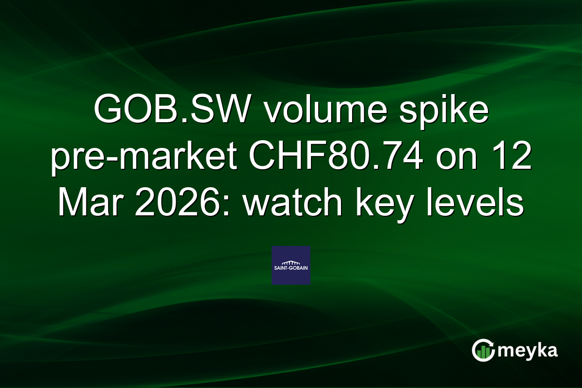 GOB.SW volume spike pre-market CHF80.74 on 12 Mar 2026: watch key levels