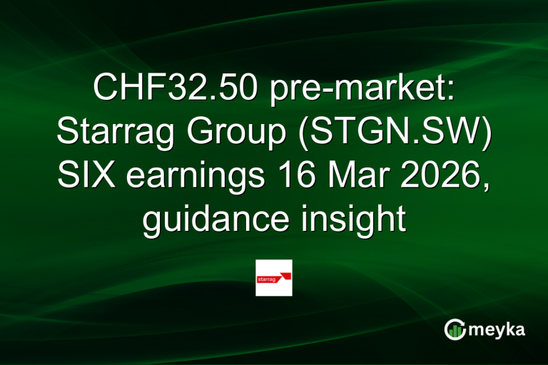 CHF32.50 pre-market: Starrag Group (STGN.SW) SIX earnings 16 Mar 2026, guidance insight
