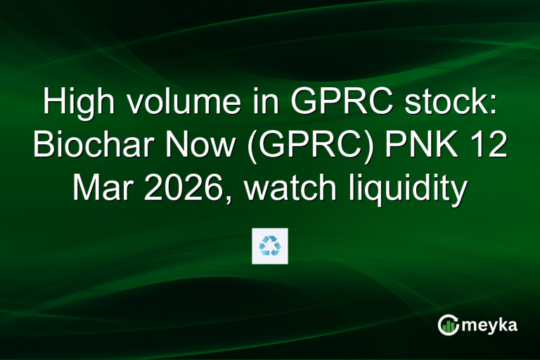 High volume in GPRC stock: Biochar Now (GPRC) PNK 12 Mar 2026, watch liquidity