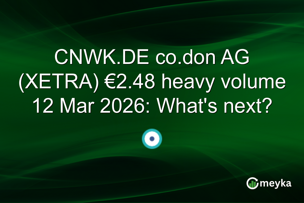 CNWK.DE co.don AG (XETRA) €2.48 heavy volume 12 Mar 2026: What's next?