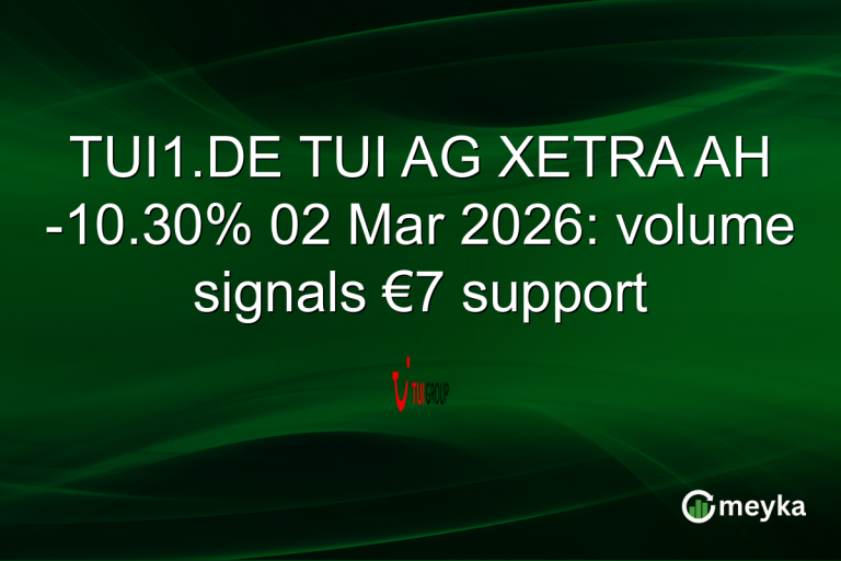 TUI1.DE TUI AG XETRA AH -10.30% 02 Mar 2026: volume signals €7 support