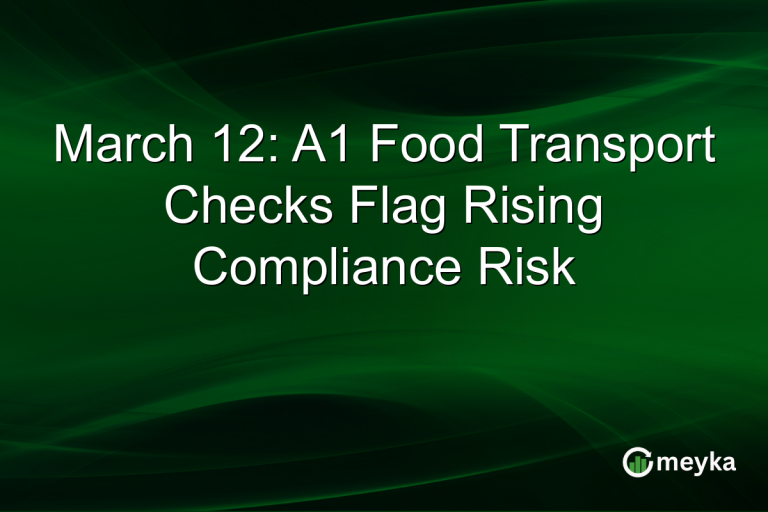 March 12: A1 Food Transport Checks Flag Rising Compliance Risk