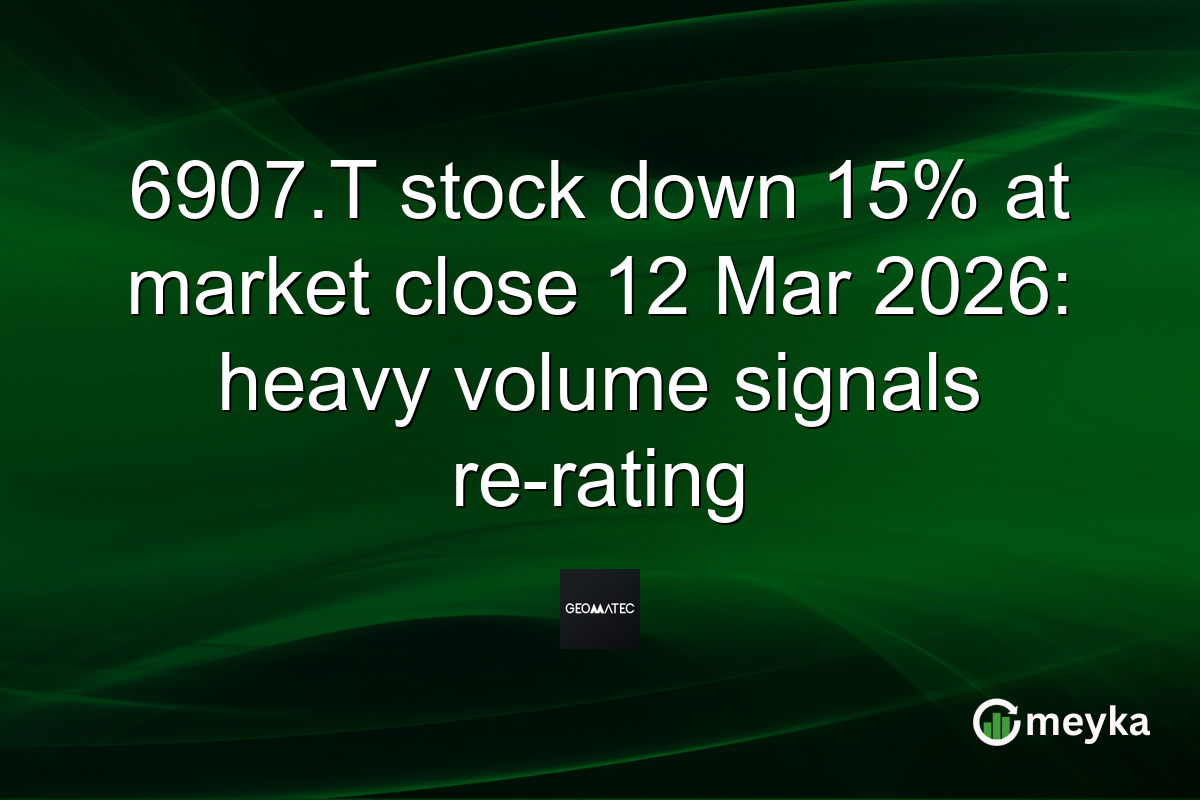 6907.T stock down 15% at market close 12 Mar 2026: heavy volume signals re-rating