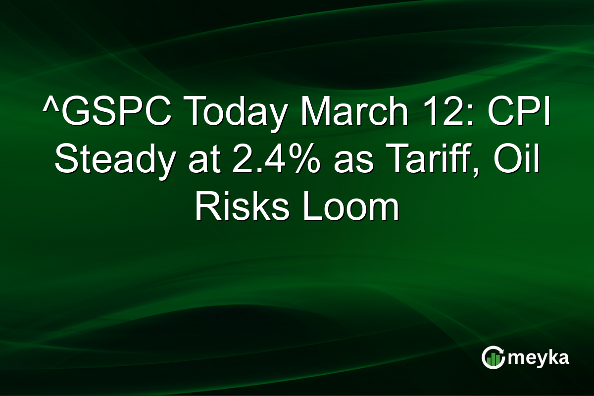 ^GSPC Today March 12: CPI Steady at 2.4% as Tariff, Oil Risks Loom