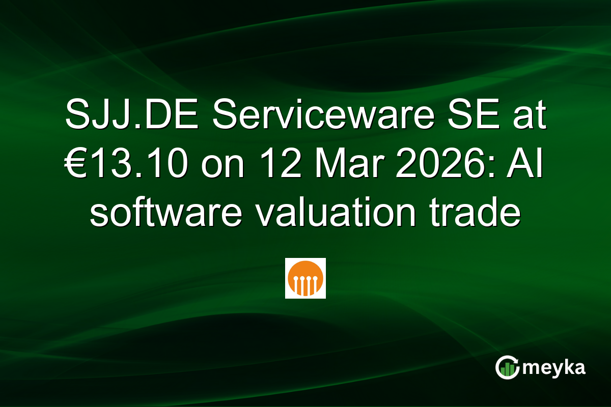 SJJ.DE Serviceware SE at €13.10 on 12 Mar 2026: AI software valuation trade