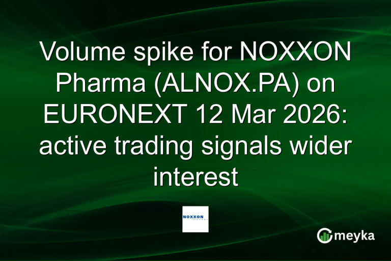 Volume spike for NOXXON Pharma (ALNOX.PA) on EURONEXT 12 Mar 2026: active trading signals wider interest