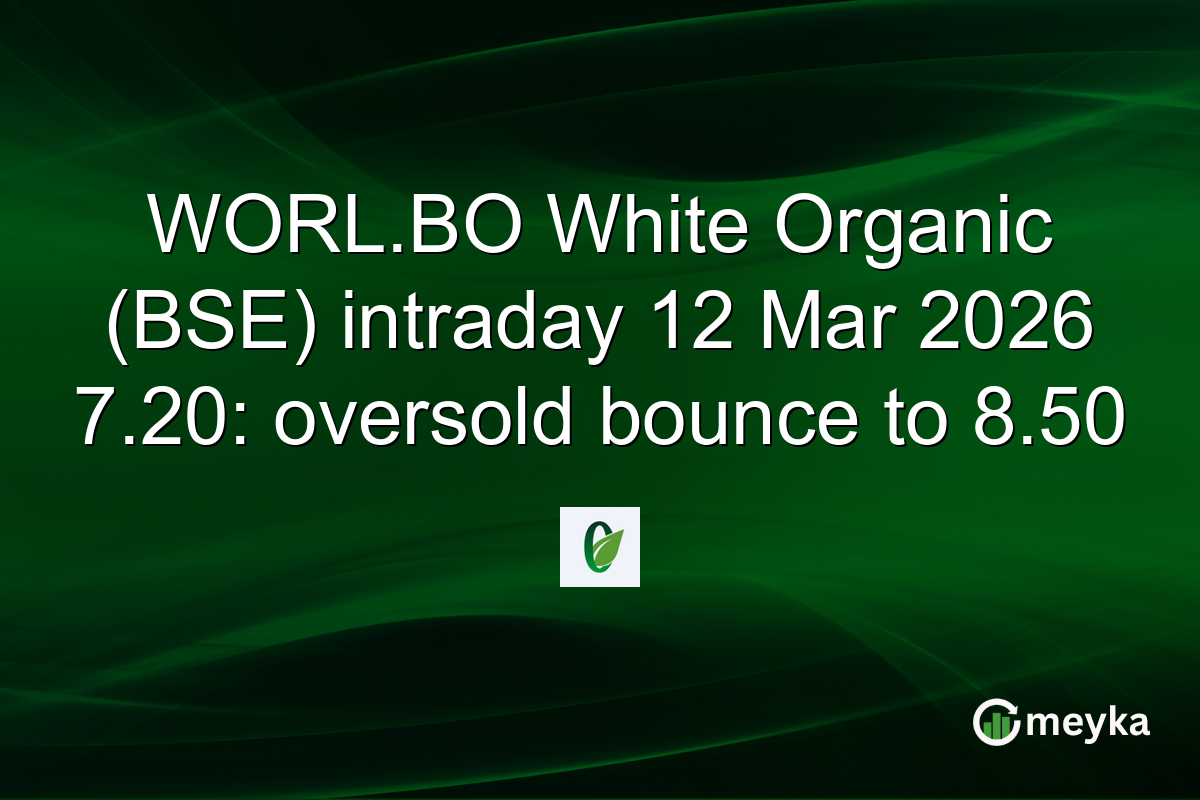 WORL.BO White Organic (BSE) intraday 12 Mar 2026 7.20: oversold bounce to 8.50