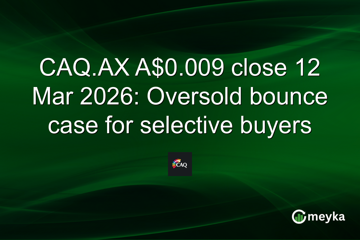 CAQ.AX A$0.009 close 12 Mar 2026: Oversold bounce case for selective buyers