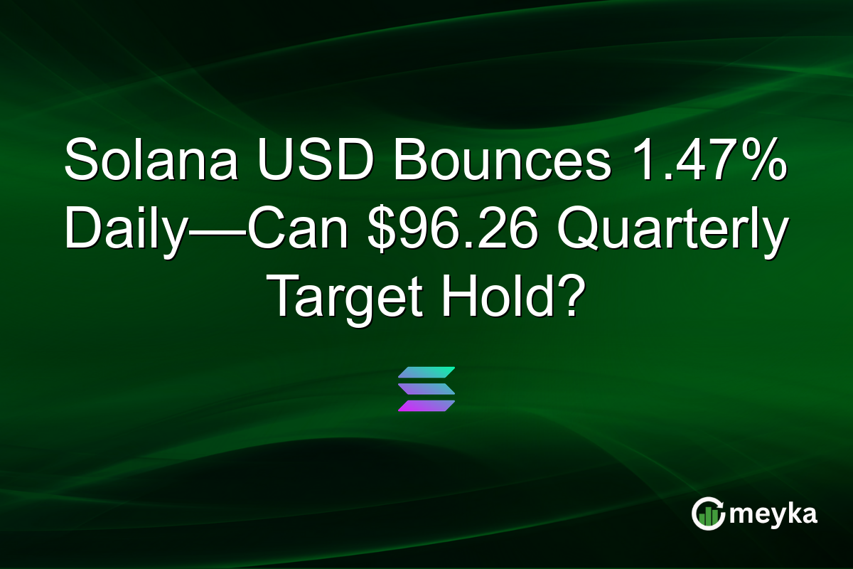 Solana USD Bounces 1.47% Daily—Can $96.26 Quarterly Target Hold?