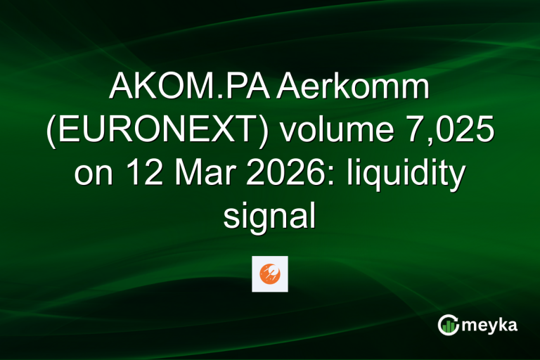 AKOM.PA Aerkomm (EURONEXT) volume 7,025 on 12 Mar 2026: liquidity signal