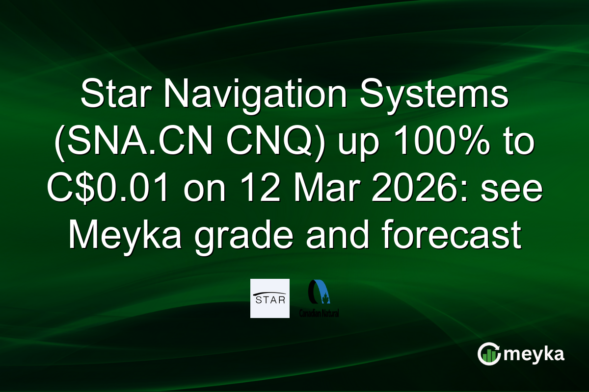 Star Navigation Systems (SNA.CN CNQ) up 100% to C$0.01 on 12 Mar 2026: see Meyka grade and forecast