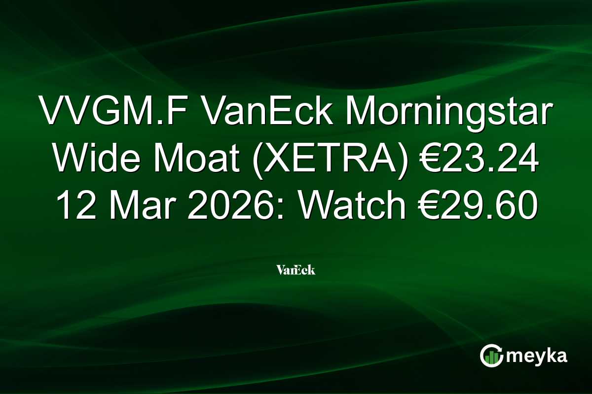 VVGM.F VanEck Morningstar Wide Moat (XETRA) €23.24 12 Mar 2026: Watch €29.60