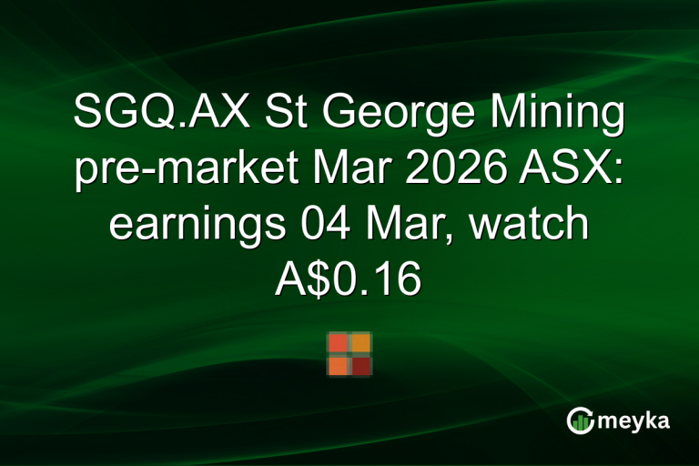 SGQ.AX St George Mining pre-market Mar 2026 ASX: earnings 04 Mar, watch A$0.16