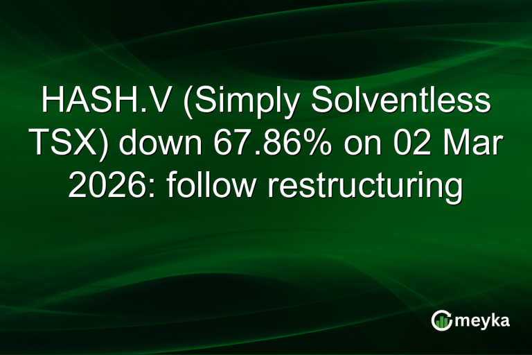 HASH.V (Simply Solventless TSX) down 67.86% on 02 Mar 2026: follow restructuring