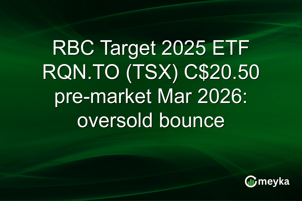 RBC Target 2025 ETF RQN.TO (TSX) C$20.50 pre-market Mar 2026: oversold bounce