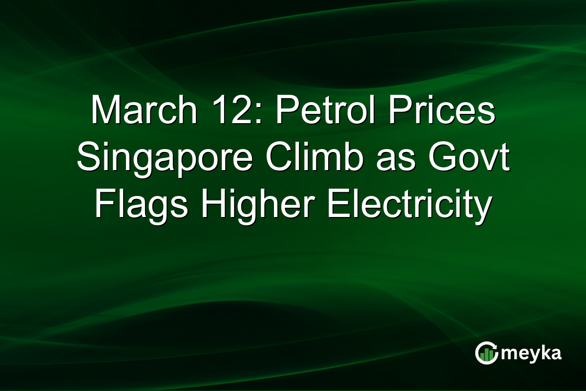 March 12: Petrol Prices Singapore Climb as Govt Flags Higher Electricity