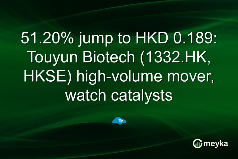 51.20% jump to HKD 0.189: Touyun Biotech (1332.HK, HKSE) high-volume mover, watch catalysts