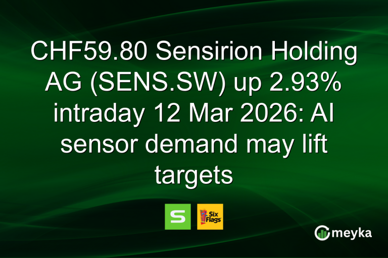 CHF59.80 Sensirion Holding AG (SENS.SW) up 2.93% intraday 12 Mar 2026: AI sensor demand may lift targets