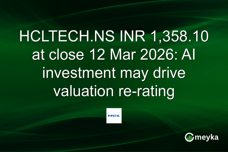 HCLTECH.NS INR 1,358.10 at close 12 Mar 2026: AI investment may drive valuation re-rating