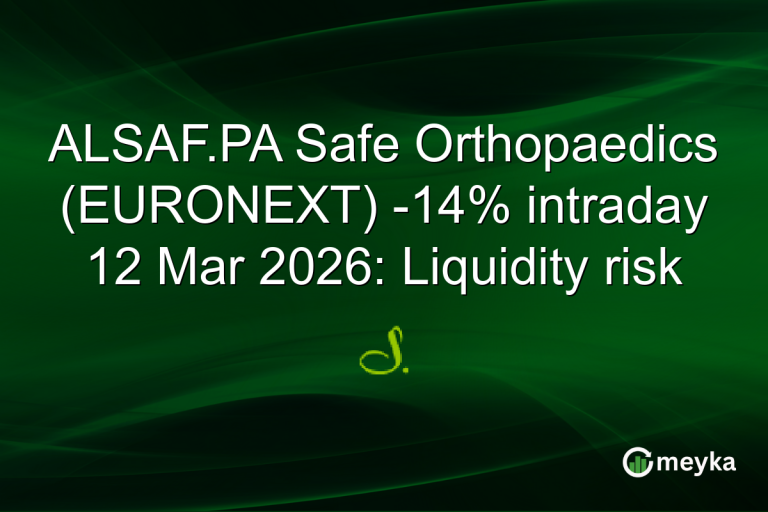 ALSAF.PA Safe Orthopaedics (EURONEXT) -14% intraday 12 Mar 2026: Liquidity risk