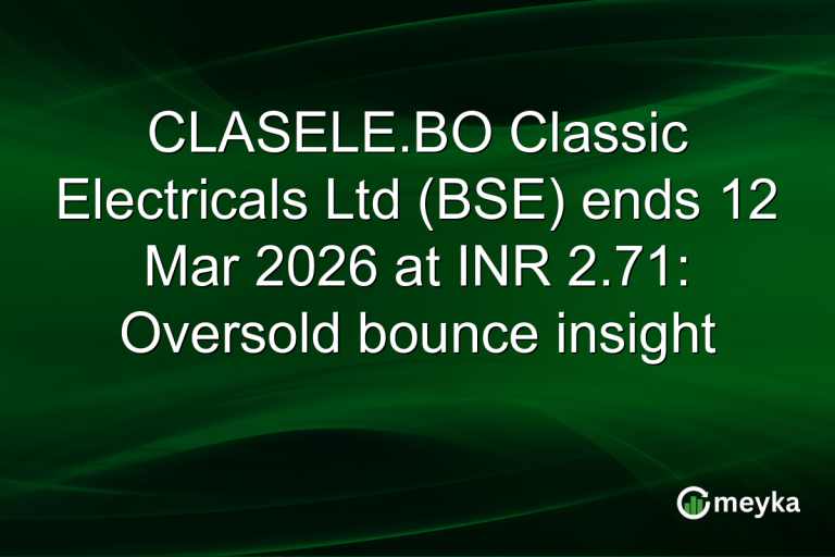CLASELE.BO Classic Electricals Ltd (BSE) ends 12 Mar 2026 at INR 2.71: Oversold bounce insight