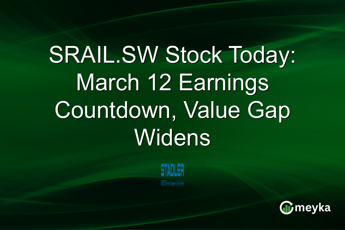 SRAIL.SW Stock Today: March 12 Earnings Countdown, Value Gap Widens