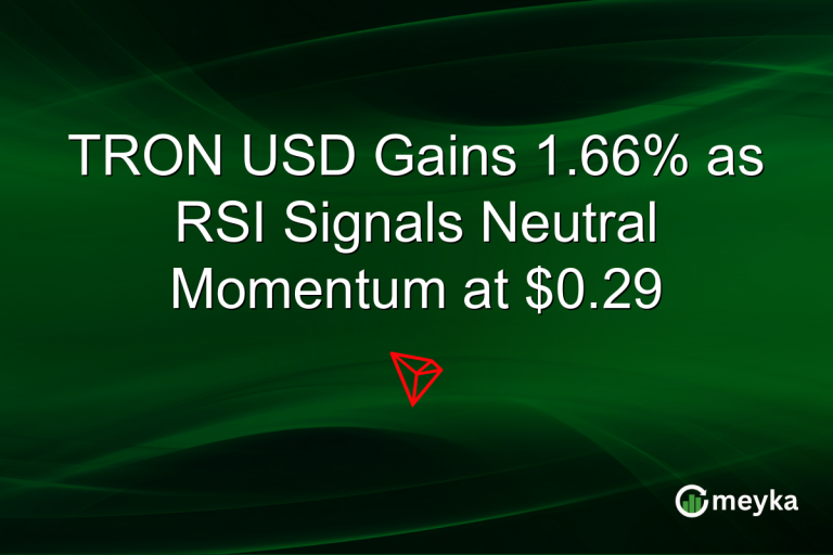 TRON USD Gains 1.66% as RSI Signals Neutral Momentum at $0.29