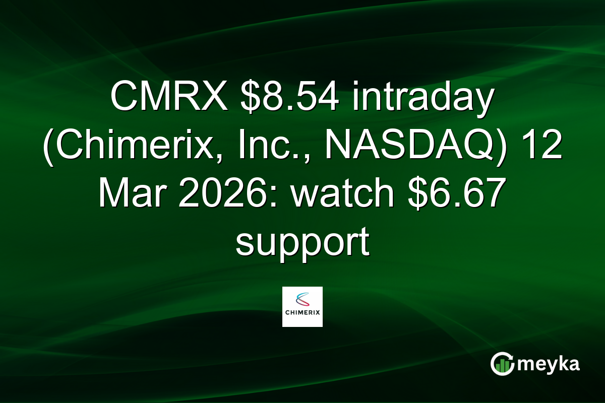 CMRX $8.54 intraday (Chimerix, Inc., NASDAQ) 12 Mar 2026: watch $6.67 support