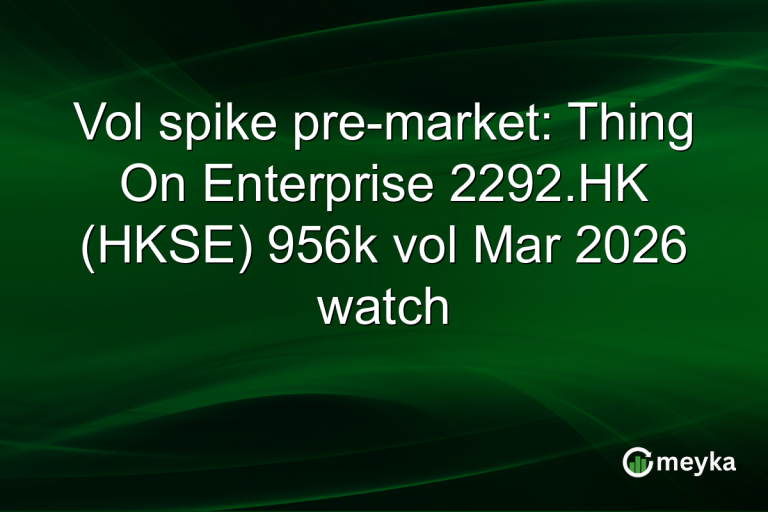 Vol spike pre-market: Thing On Enterprise 2292.HK (HKSE) 956k vol Mar 2026 watch