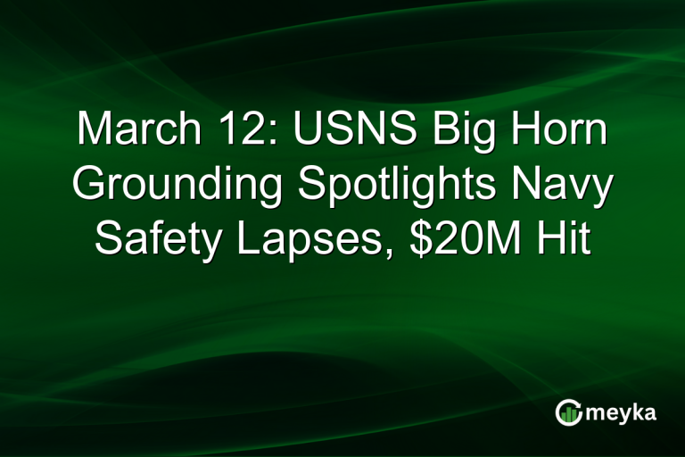 March 12: USNS Big Horn Grounding Spotlights Navy Safety Lapses, $20M Hit