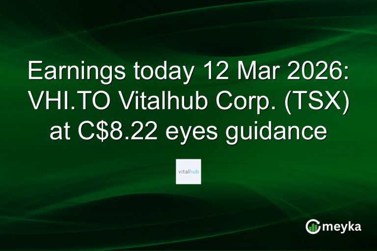 Earnings today 12 Mar 2026: VHI.TO Vitalhub Corp. (TSX) at C$8.22 eyes guidance