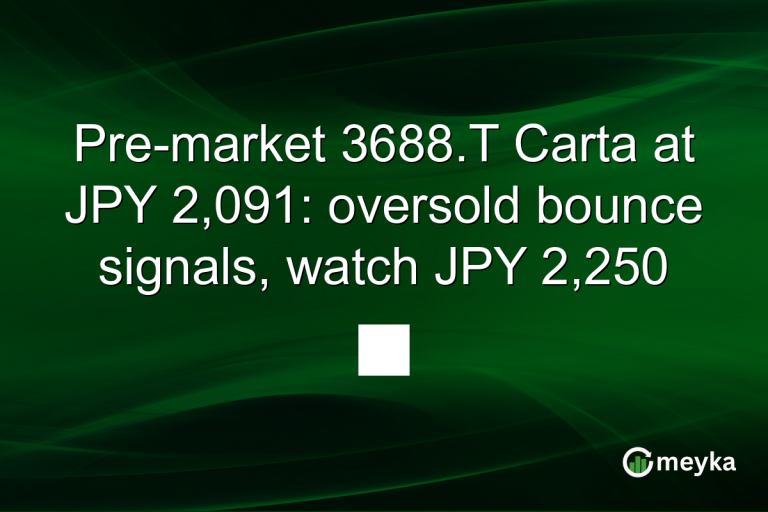 Pre-market 3688.T Carta at JPY 2,091: oversold bounce signals, watch JPY 2,250
