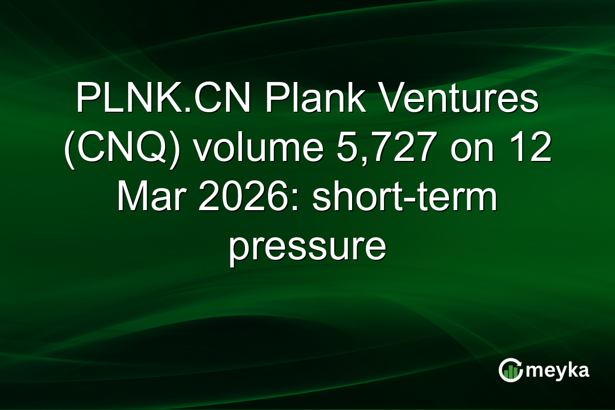 PLNK.CN Plank Ventures (CNQ) volume 5,727 on 12 Mar 2026: short-term pressure