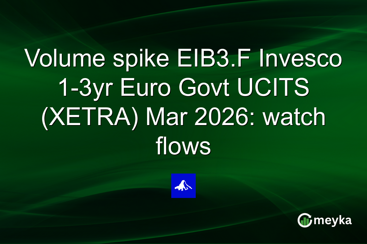 Volume spike EIB3.F Invesco 1-3yr Euro Govt UCITS (XETRA) Mar 2026: watch flows